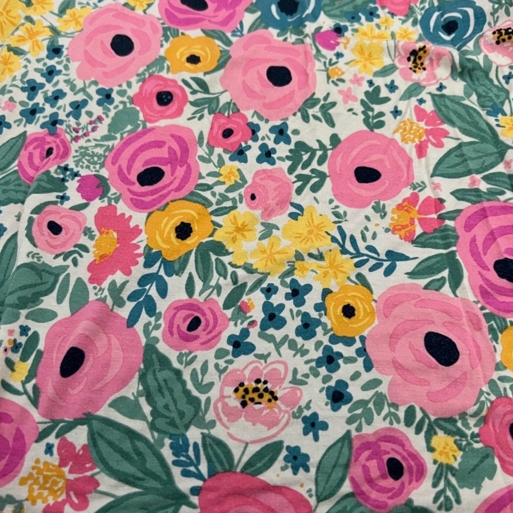 Little Sleepies Pink and Yellow Floral Sheet